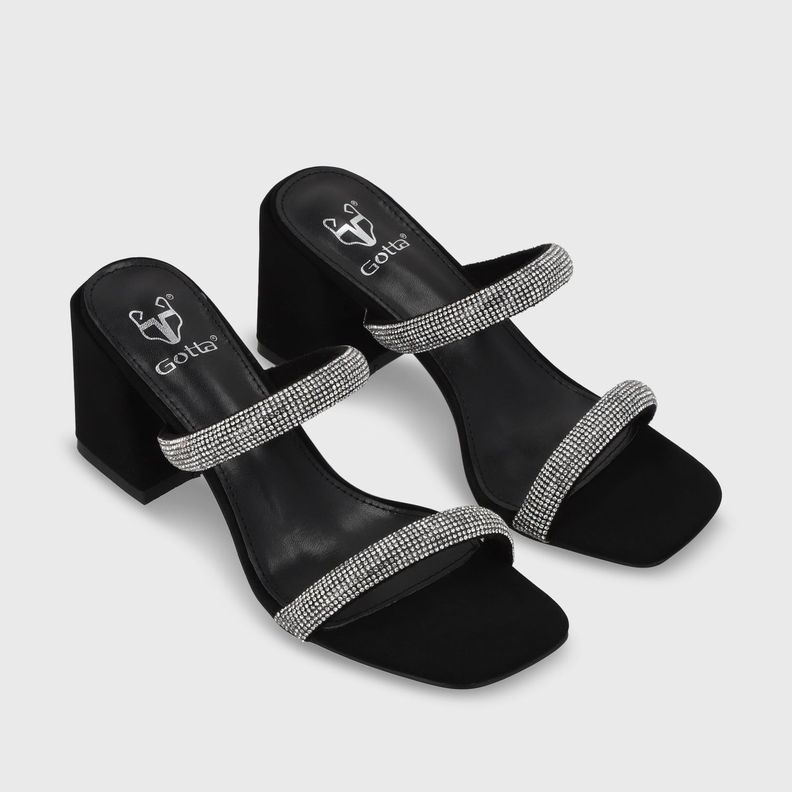Sandalia Taco Negra Mujer 35133 Gotta-2