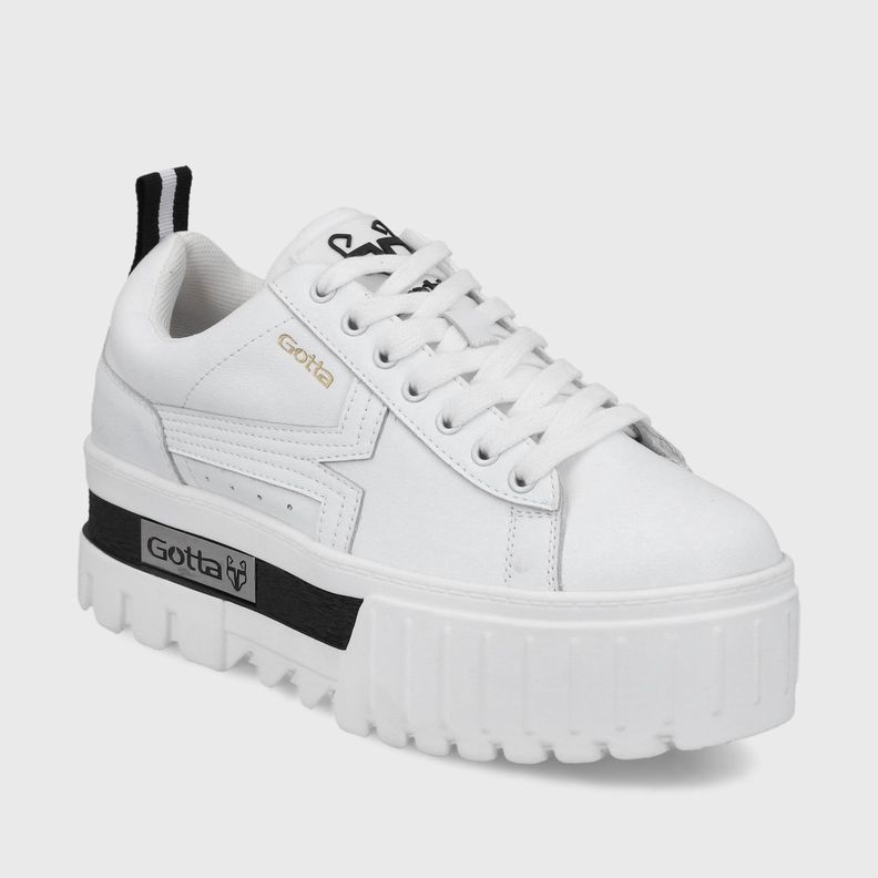 Zapatilla Plataforma Blanca  Mujer 23243 Gotta-1