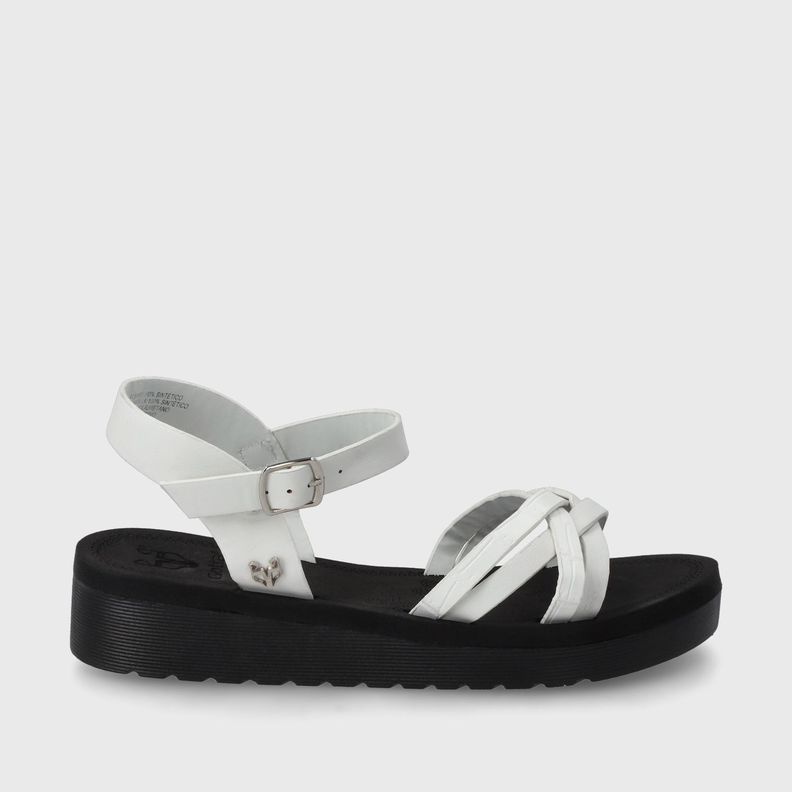 Sandalia Blanca Croco Mujer 13211 Gotta-0