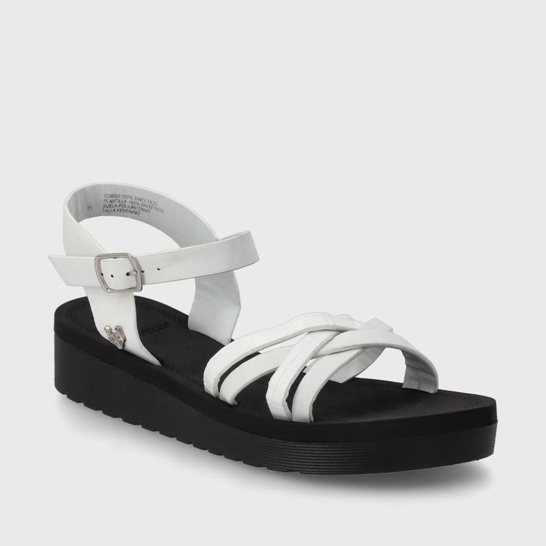 Sandalia Blanca Croco Mujer 13211 Gotta-1