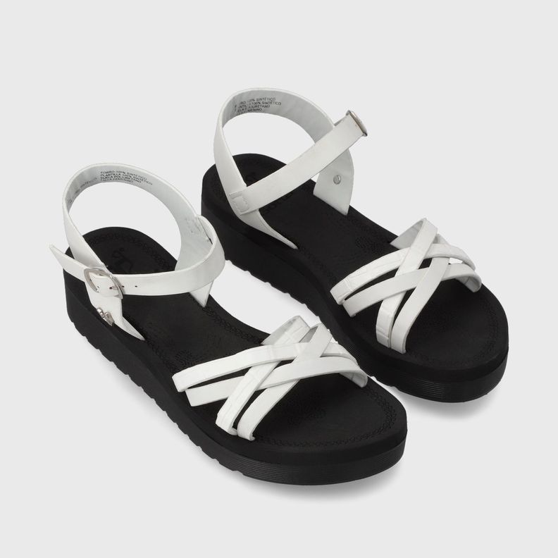 Sandalia Blanca Croco Mujer 13211 Gotta-2