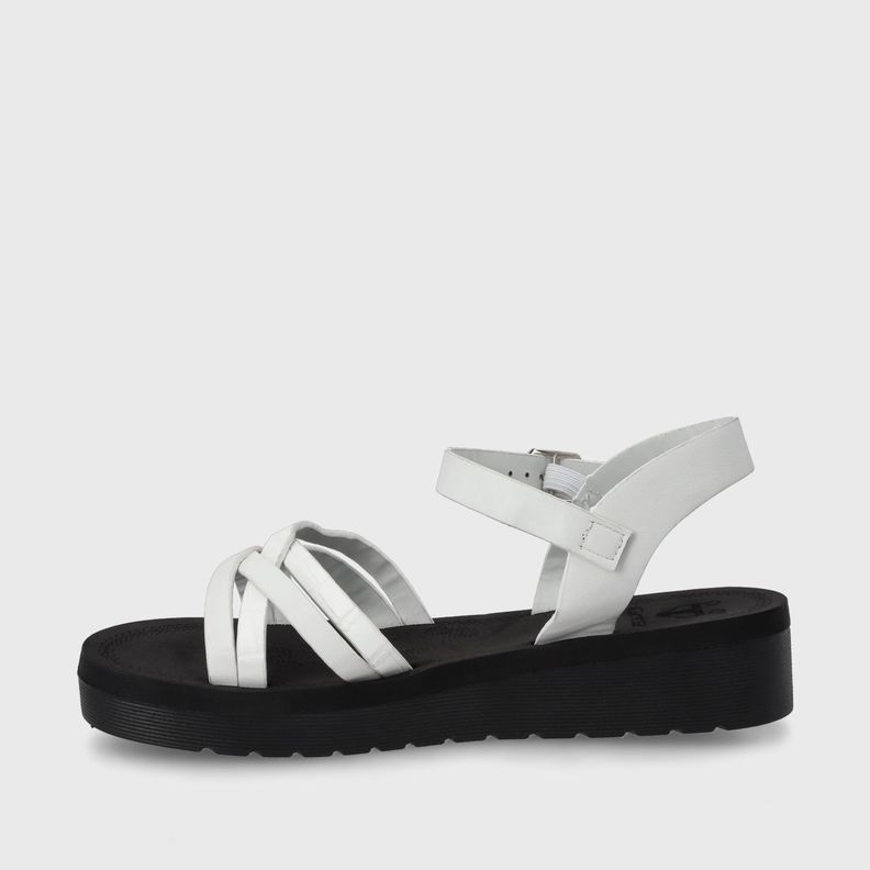 Sandalia Blanca Croco Mujer 13211 Gotta-3