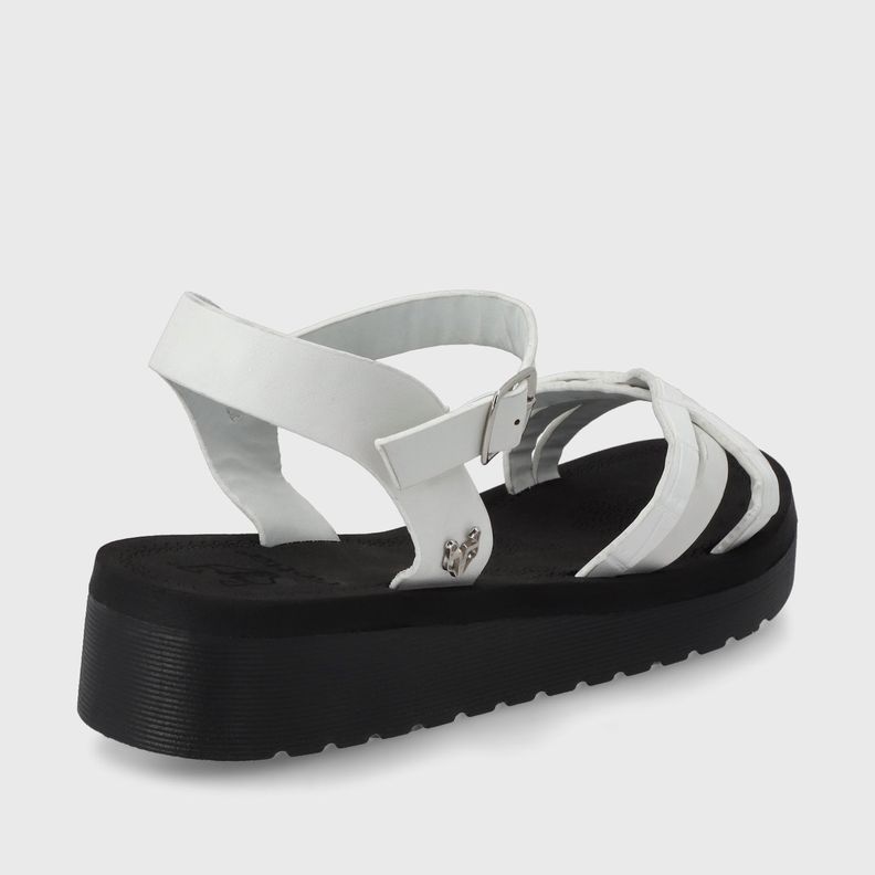 Sandalia Blanca Croco Mujer 13211 Gotta-4