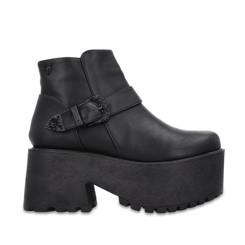 Botin Plataforma Negro Mujer 1517B1 Gotta 35