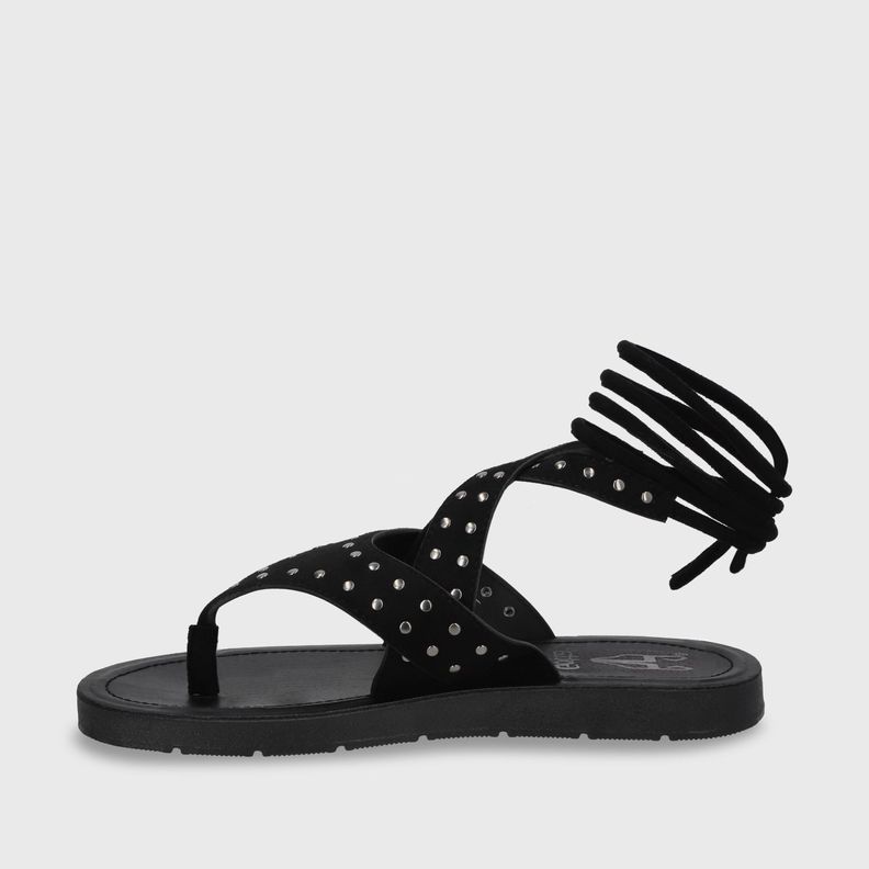 Sandalia Plano Negro Mujer 13257 Gotta-3