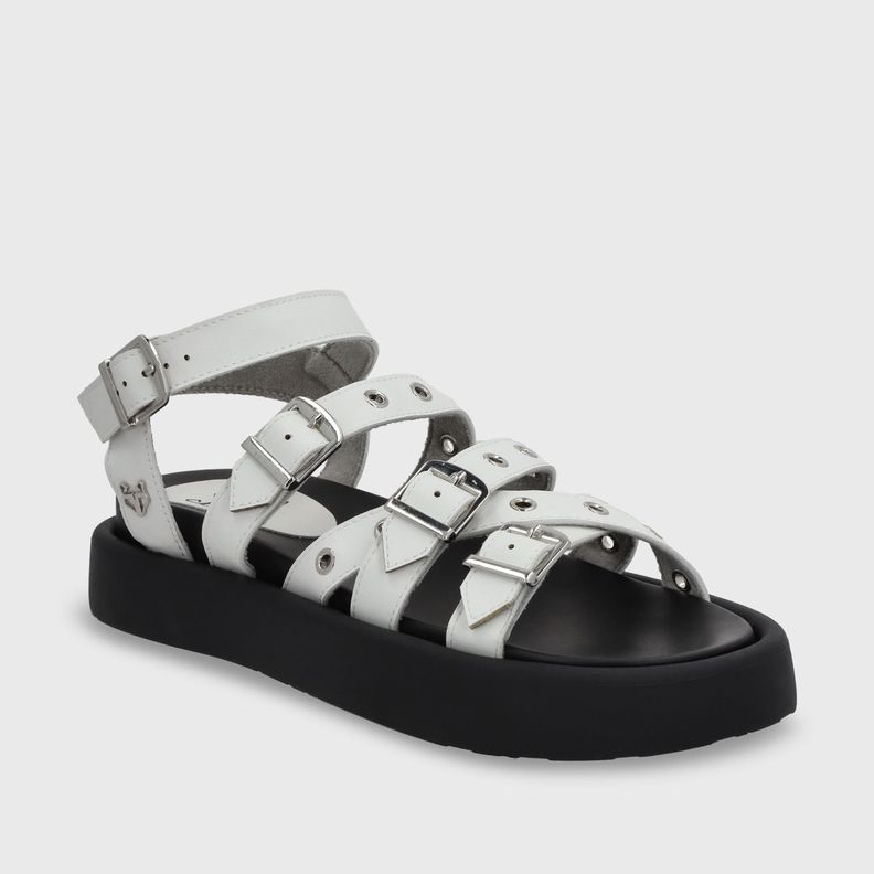 Sandalia Plana Blanca Mujer 55950 Gotta-1