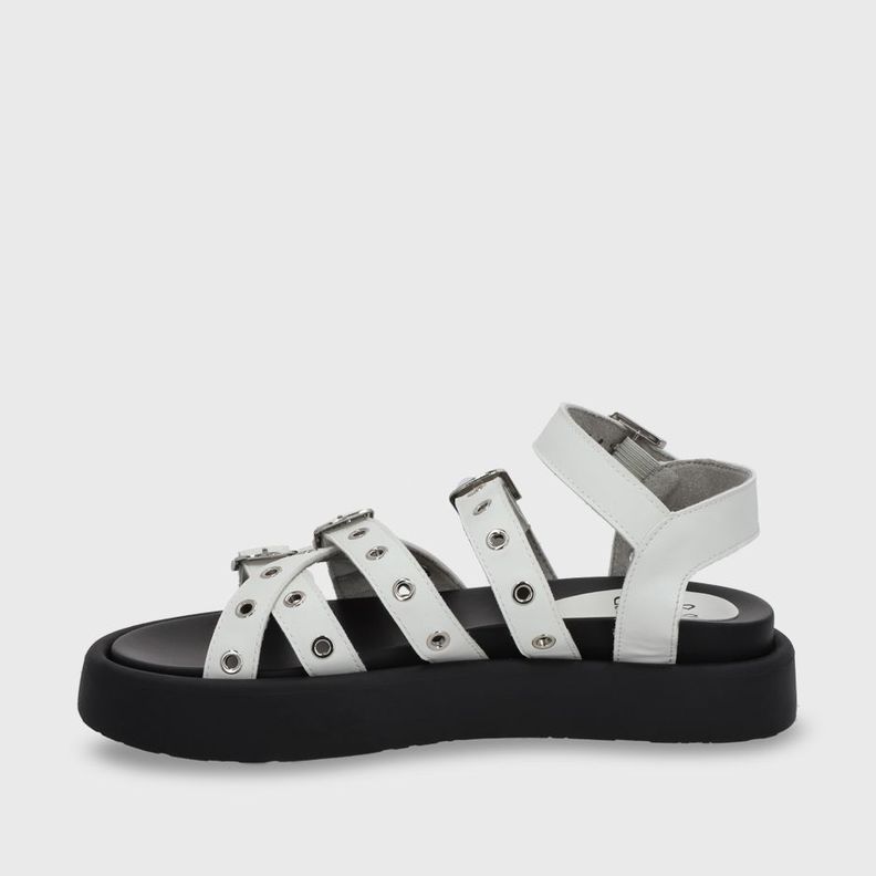 Sandalia Plana Blanca Mujer 55950 Gotta-3