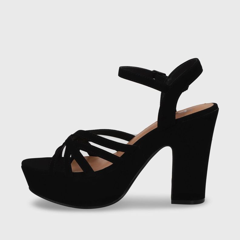 Sandalia  Negra  Taco Mujer 86131 Gotta-3