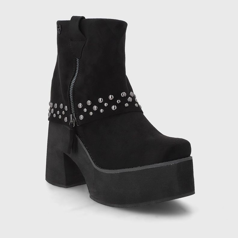Botin Plataforma Negro Mujer 15045 Gotta-1