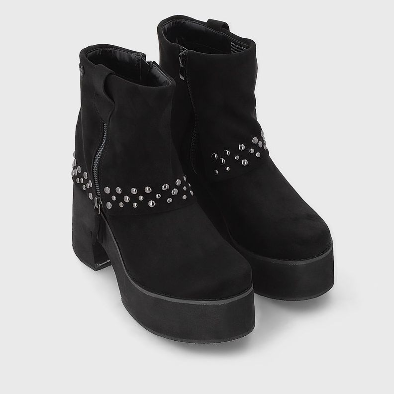 Botin Plataforma Negro Mujer 15045 Gotta-2