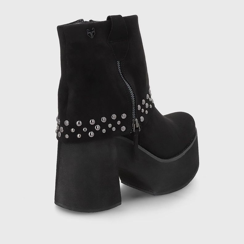 Botin Plataforma Negro Mujer 15045 Gotta-4