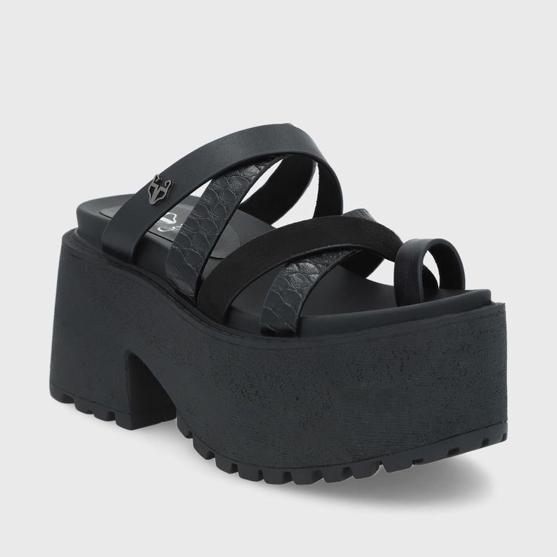 Sandalia Negra Mujer 1567A Gotta-1