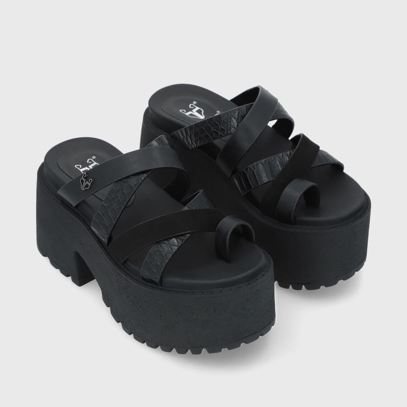 Sandalia Negra Mujer 1567A Gotta-2
