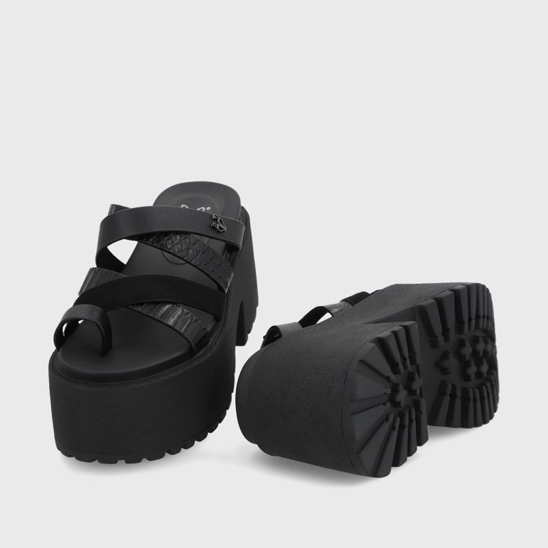 Sandalia Negra Mujer 1567A Gotta-3