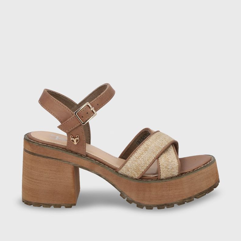 Sandalia Plataforma Beige Mujer 25796 Gotta-0