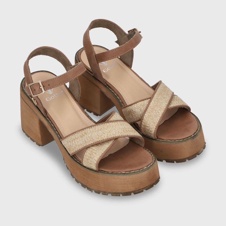 Sandalia Plataforma Beige Mujer 25796 Gotta-2