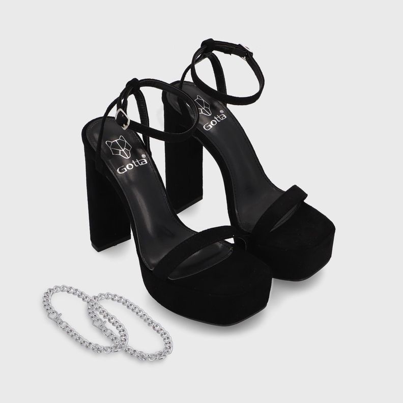 Sandalia Taco Negra Mujer 35101 Gotta-3