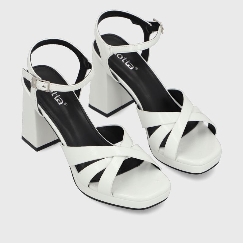 Sandalia Taco Blanca  Mujer 45902 Gotta-2