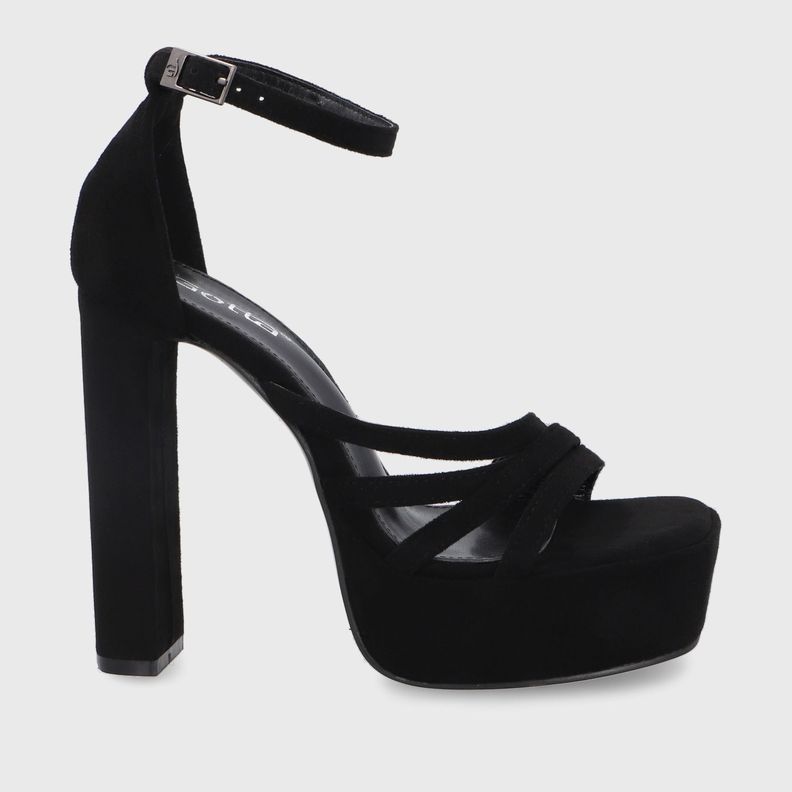 Sandalia Taco Negra  Mujer 35102 Gotta-0