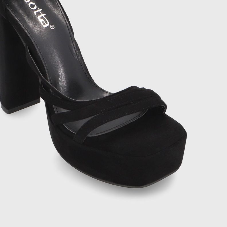 Sandalia Taco Negra  Mujer 35102 Gotta-5