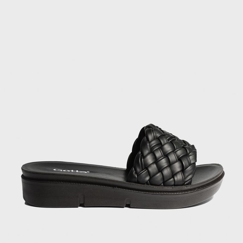 Sandalia Plana Negra Mujer 23231 Gotta-0