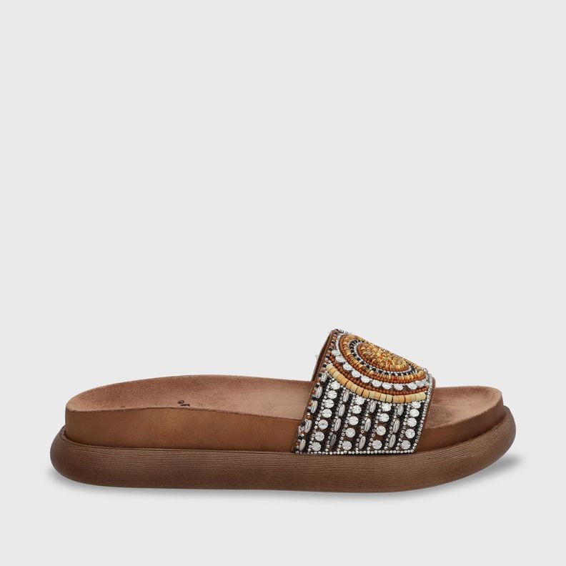 Sandalia Plano Beige Mujer 53704 Gotta-0
