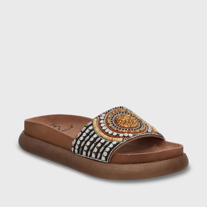 Sandalia Plano Beige Mujer 53704 Gotta-1