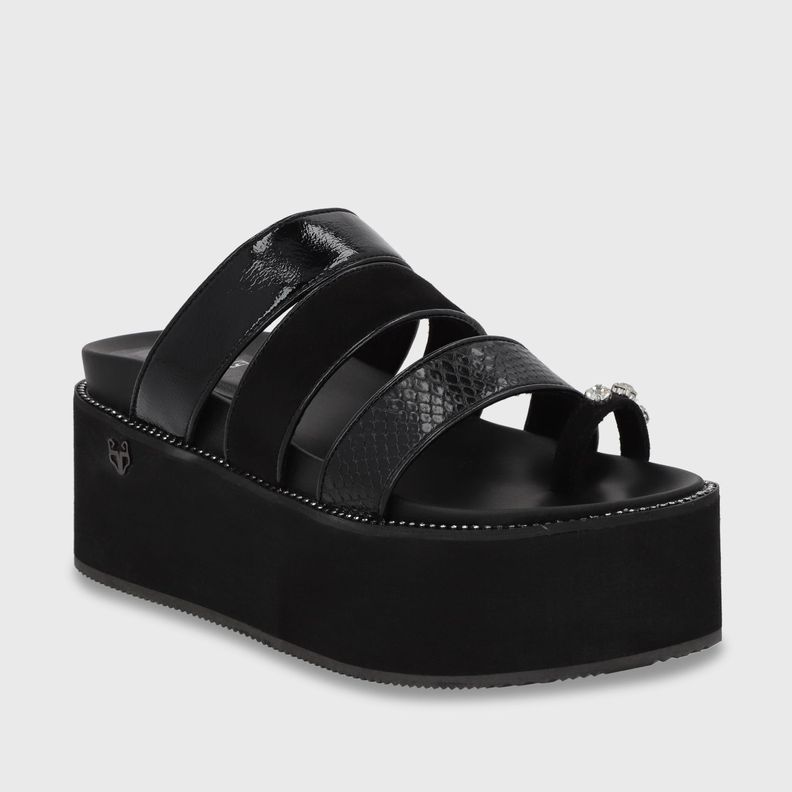 Sandalia Negra Mujer 15662 Gotta-1