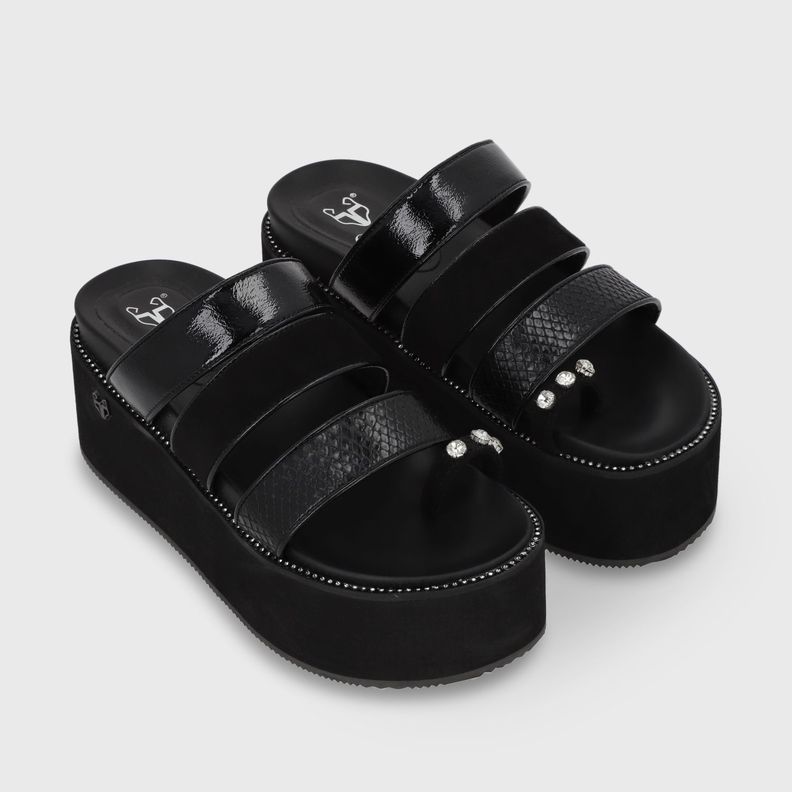 Sandalia Negra Mujer 15662 Gotta-2