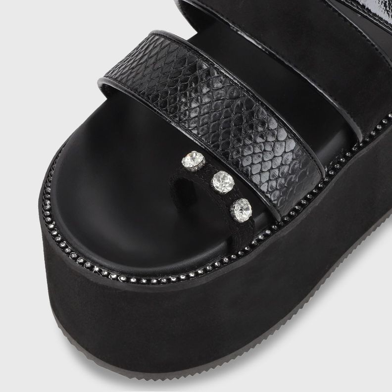 Sandalia Negra Mujer 15662 Gotta-5