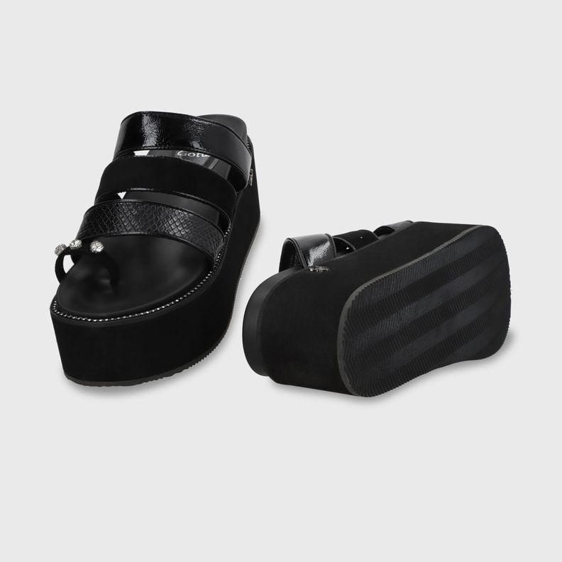 Sandalia Negra Mujer 15662 Gotta-6
