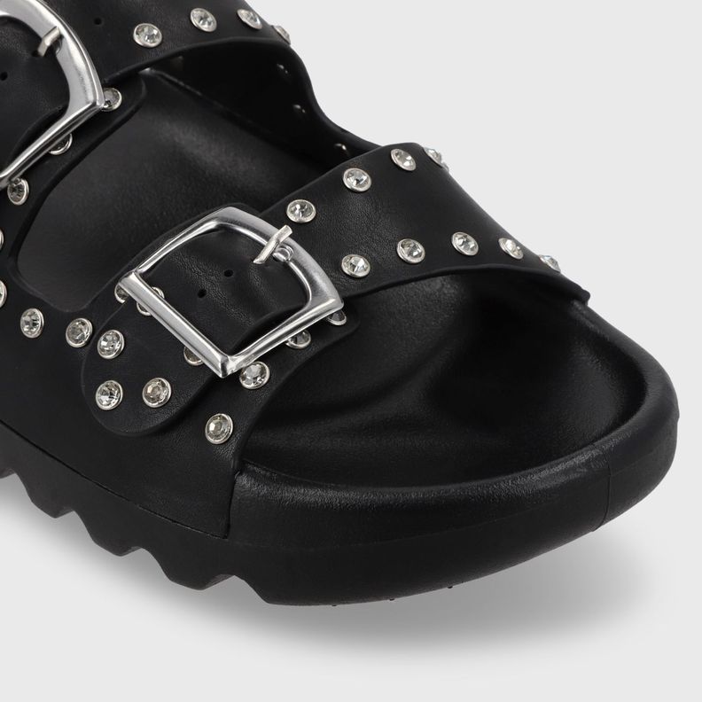 Sandalia Plana Negra Mujer 52060 Gotta-5