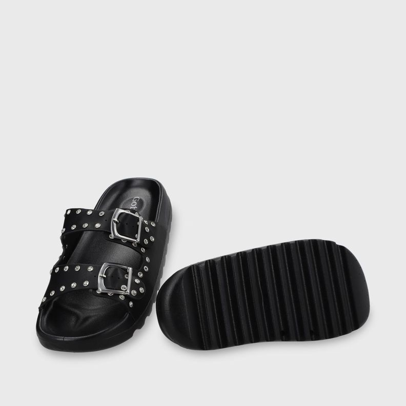 Sandalia Plana Negra Mujer 52060 Gotta-6