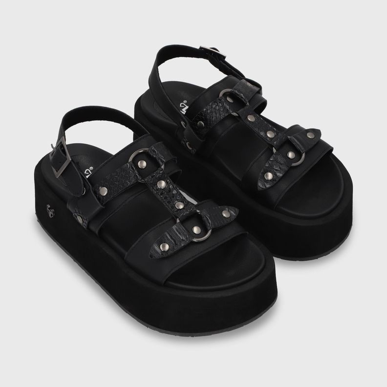 Sandalia Plataforma Negro Mujer 55941 Gotta-2