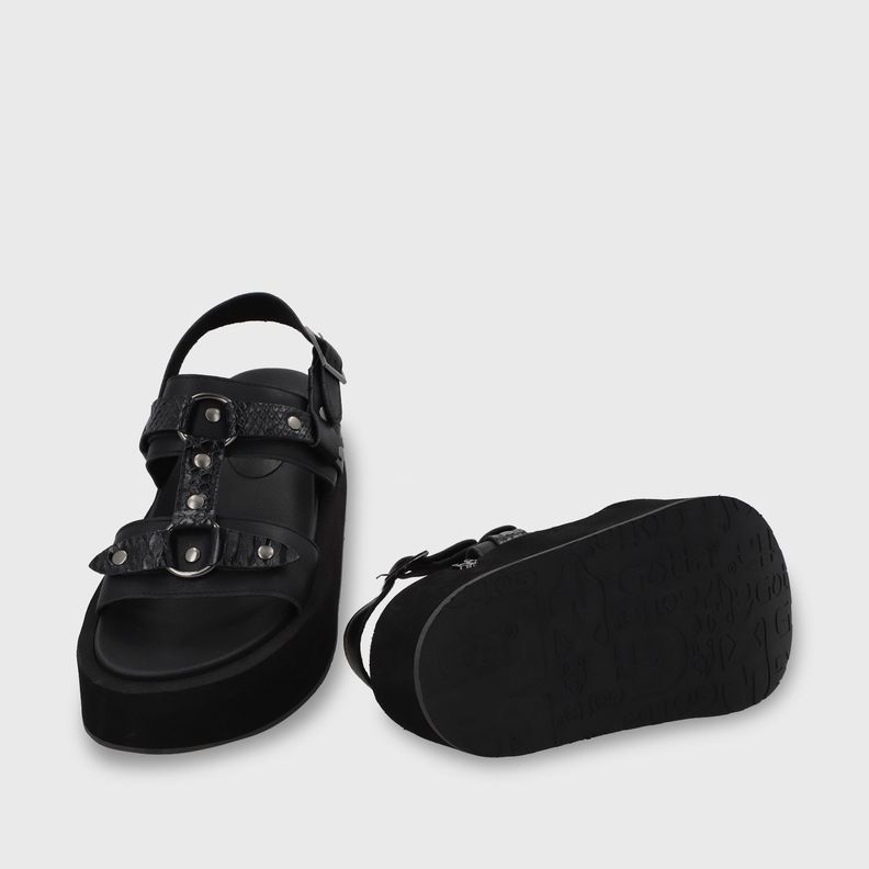 Sandalia Plataforma Negro Mujer 55941 Gotta-6