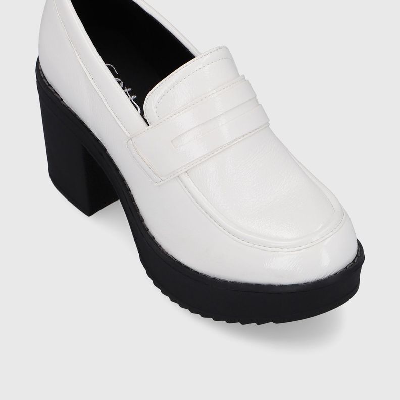 Zapato Blanco Charol Mujer 13503 Gotta-5