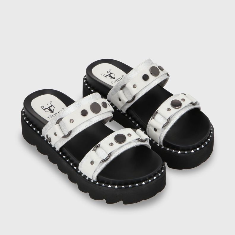 Sandalia Plano Blanco Mujer 1573B Gotta-2