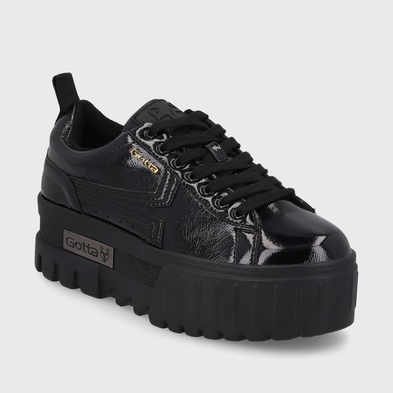 Zapatilla Plataforma Negra  Mujer 23243 Gotta-1