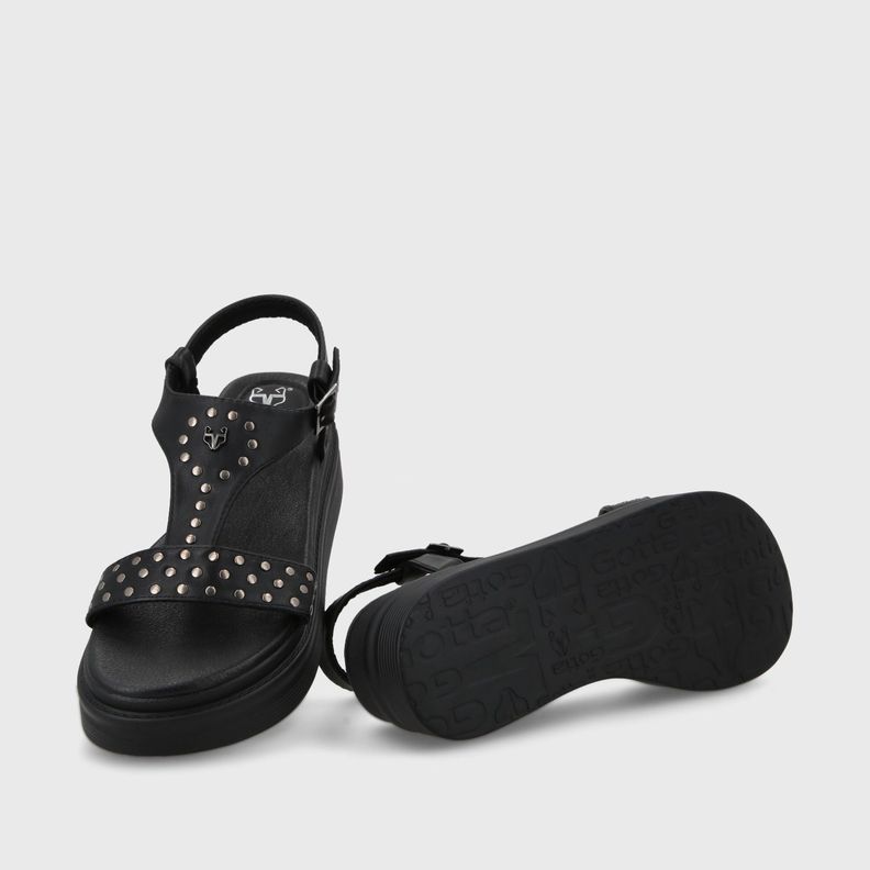 Sandalia Plataforma Negro Mujer 43016 Gotta-6
