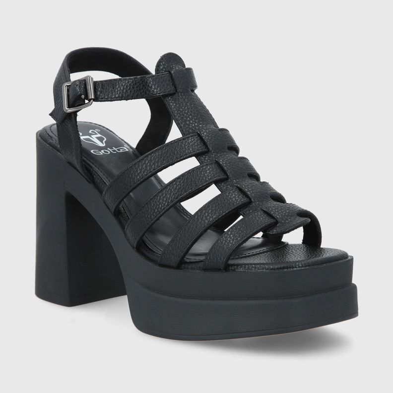 Sandalia Negra Mujer 45951 Gotta-1