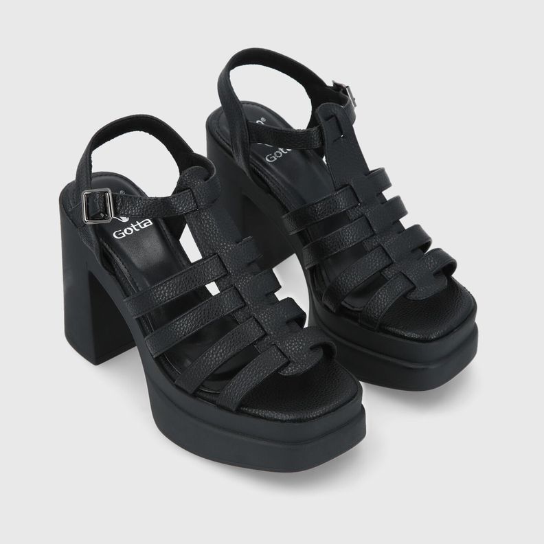 Sandalia Negra Mujer 45951 Gotta-2
