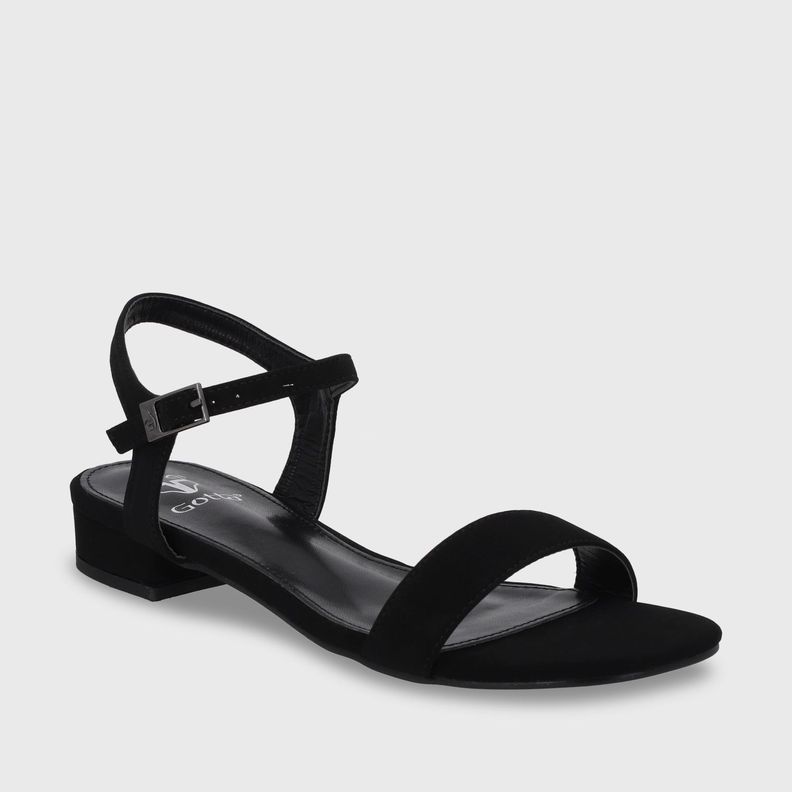 Sandalia Plana Negra Mujer 55201 Gotta-1