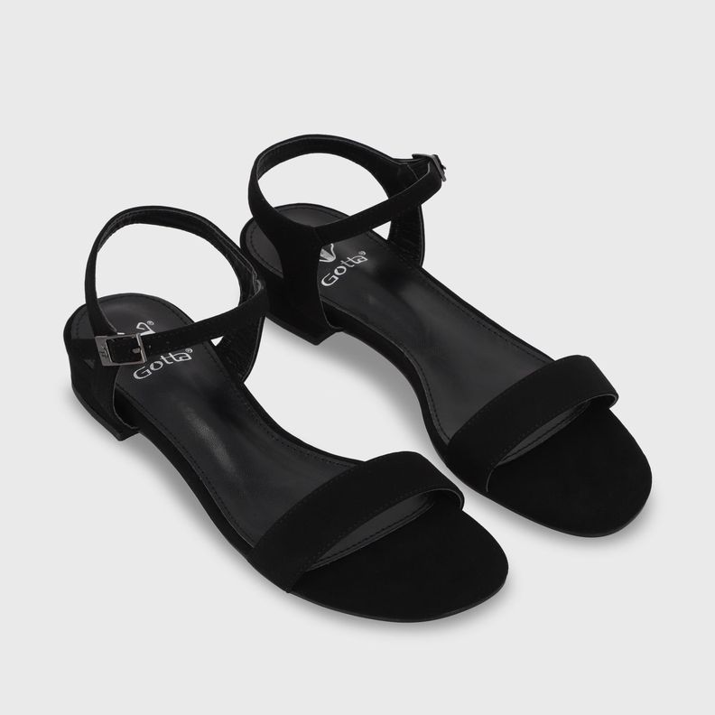 Sandalia Plana Negra Mujer 55201 Gotta-2