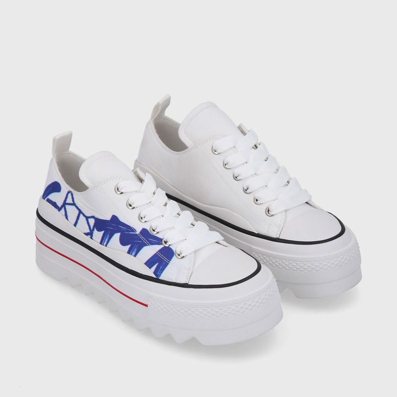 Zapatilla Plataforma Blanca Mujer 33741 Gotta-3