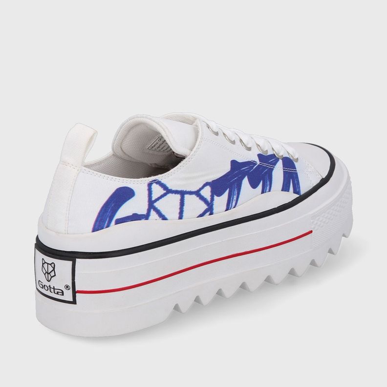 Zapatilla Plataforma Blanca Mujer 33741 Gotta-5