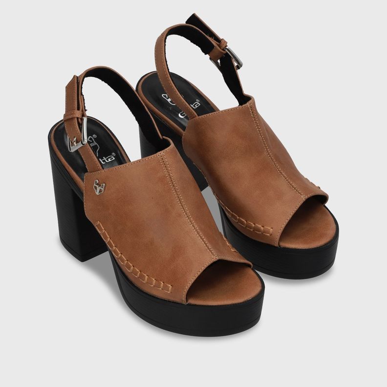 Sandalia Plataforma Beige Mujer 45962 Gotta-2