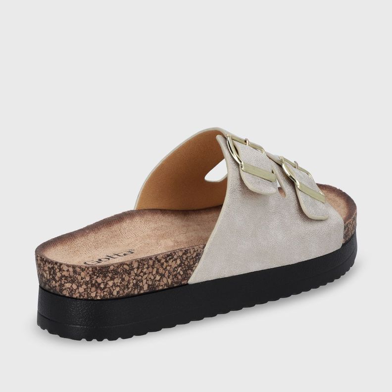 Sandalia Plana Dorada Mujer 12062 Gotta-4