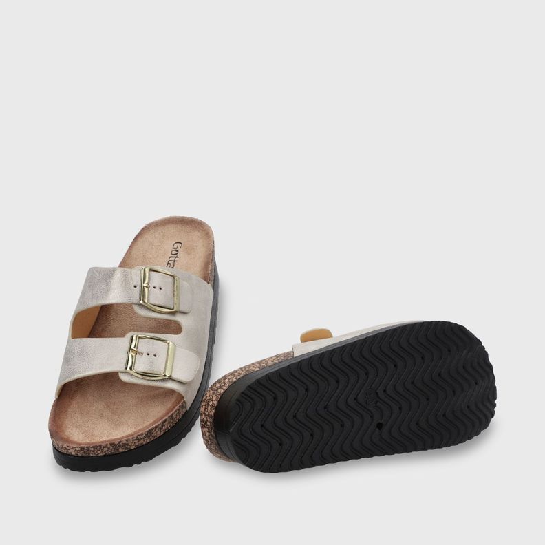 Sandalia Plana Dorada Mujer 12062 Gotta-6