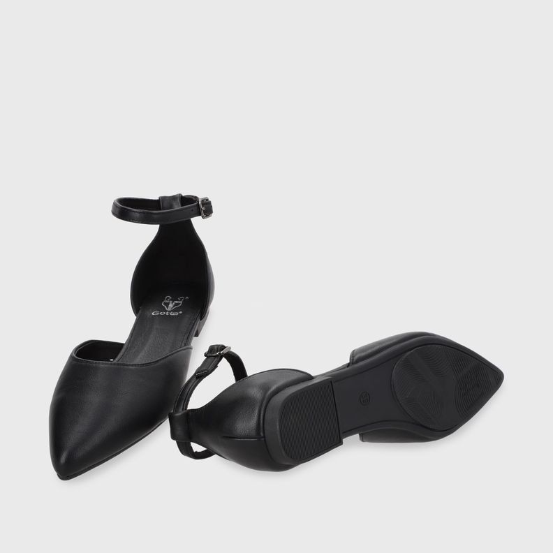 Ballerina Plano Negro Mujer 54010 Gotta-6