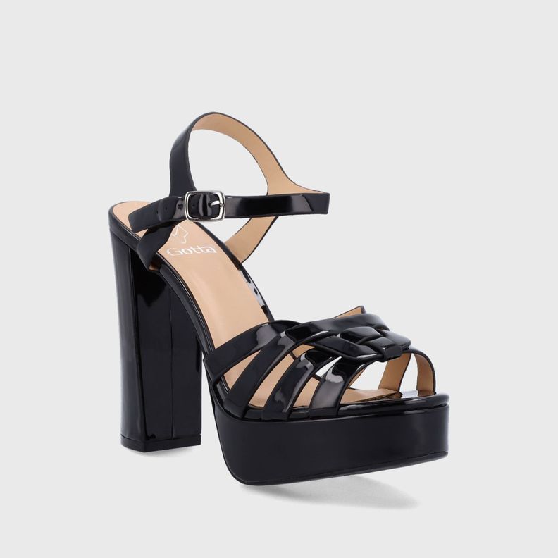 Sandalia Plataforma Negra Mujer 36101 Gotta-1